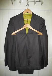 mens PIERRE CARDIN BROWN WOOLMARK SUIT SIZE 40"L CHEST 34" WAIST 32.5" LEG - Picture 1 of 13
