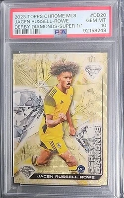 Jacen Russell-Rowe 2023 Topps Chrome MLS Derby Diamond Superfractor #1/1 PSA 10 - Image 1 of 2