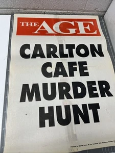 VINTAGE NEWSPAPER ADVERTISEMENT POSTER CAGE 1996 CARLTON CAFE MURDER UNDERBELLY - Bild 1 von 3