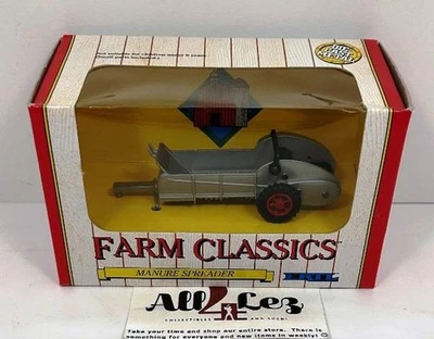 VINTAGE "FARM CLASSICS" ERTL MANURE SPREADER (SILVER) DIECAST TOY 1:43 ~ NIB - Image 1 of 2