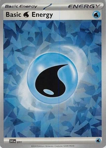 Basic Water Energy (Cracked Ice Holo) #011 Pokemon SV07: Stellar Crown NM - Picture 1 of 2