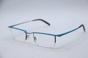 NUEVAS GAFAS DE DISEÑO AUTÉNTICAS 231 MARCO THEO DORE BELGIUM VERDE AZULADO 52-21 - Imagen 1 de 4