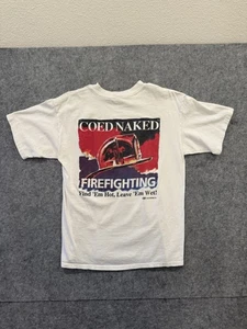 Camisa De Colección Años 90 Coed Bombero Desnudo Deja Em Mojada L Divertida Sexo Crudo Grunge Años 80 - Imagen 1 de 7