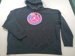Paris Saint Germain Hoodie Size 3XL Black Nike Jordan PSG Jumpman - Picture 1 of 16
