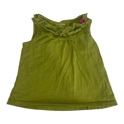 Top sin mangas con cuello con volantes verde genuino para niños de OshKosh 4T niñas pequeñas Foto 1 de 4