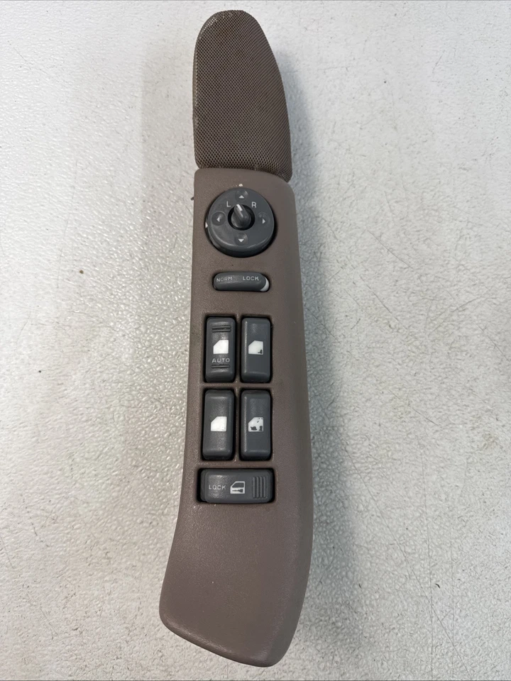 95-99 Chevy Silverado GMC Sierra Left Master 4 Door Window Switch Lock OEM Tan - Image 1 of 4