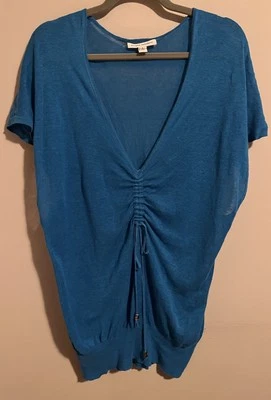 100% Linen Women’s Beach Cover Up Banana Republic Coastal Blue SMALL - Image 1 of 4