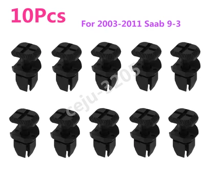 10Pcs Battery Cover Retainer Clip Rivets 12792092 Fit For 2003-2011 Saab 9-3 - Image 1 of 4