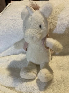 Jellycat “Mochila Unicornio” Blanco Con Mochila Rosa, Melena Y Cola Usado en Excelente Condición ¡RARO! - Imagen 1 de 15