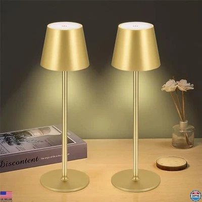 Cordless USB Rechargeable LED Table Lamps with Touch Control, 4600mAh - 2 Pack - Image 1 of 4