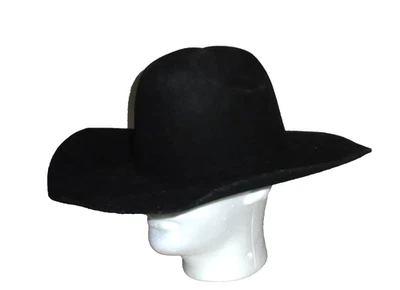 Justin 3x Sombrero de Vaquero Negro de Fieltro de Lana Western para Hombres 7 5/8 Foto 1 de 4