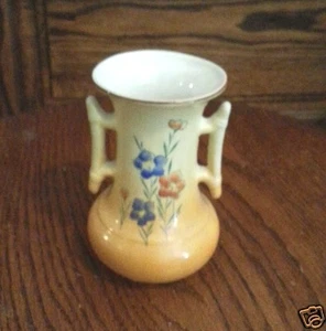 Jarrón de porcelana vintage japonés pintado a mano oriental 4 1/2" de alto - Imagen 1 de 1