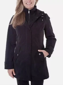 HFX Performance Women's Black All Weather Trench Coat Size SMALL - Picture 1 of 6
