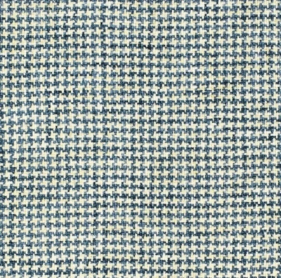 P Kaufmann DUNBAR Houndstooth Chenille LAKE BLUE Upholstery Pillow Sewing Fabric - Image 1 of 4