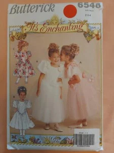 Butterick 6548 It's Enchanting Niño Vestido de Fiesta Patrón Talla 2-3-4 - Imagen 1 de 2