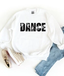 White & Black 'Dance' World Sweatshirt - Kids Size S - Picture 1 of 2