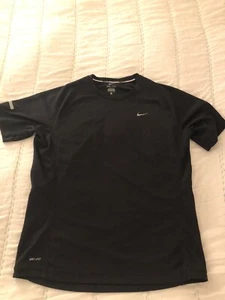 EXCELLENT USED CONDITION Men’s Black NIKE DRI FIT Shirt Size Large - Picture 1 of 8