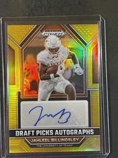 2023 Prizm Draft Picks Autographs True Gold /10 Jahleel Billingsley - Texas