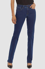 Nydj Women's Slim-Fit Blue Stretch Denim Straight Leg Jeans Pants Size 14