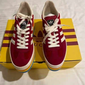 Genuine Japan GUCCI Adidas, thick sole gazelle size 25.5cm US 8.5 - Picture 1 of 8
