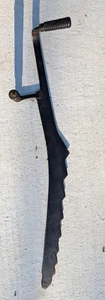 WI Barn Vintage Antique Hay Knife Sickle Scythe Ice Cutting Hand Saw Farm Tool F - Picture 1 of 16