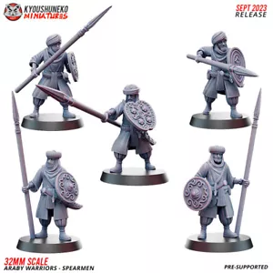 Araby Warriors Spearmen - Kyoushuneko Miniaturen - Fantasy Wargaming Figuren - Bild 1 von 1