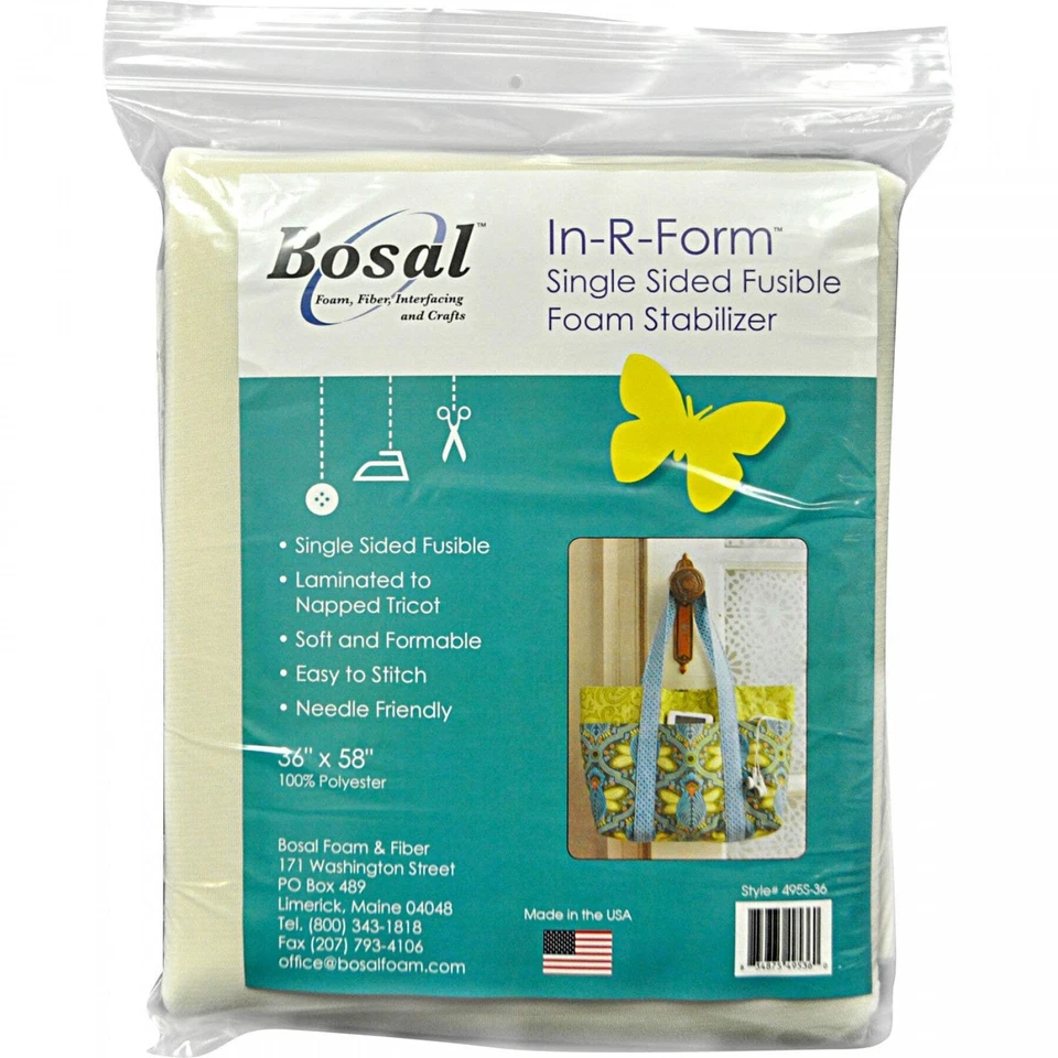 Estabilizador de espuma fusível face única em forma de R off white 58 pol x 36 pol por Bosal Fo - Imagem 1 de 1