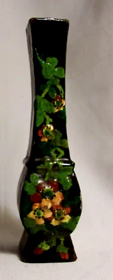 VASE soliflore XIXème BARBOTINE signé Jean POINTU terre cuite MONTIGNY sur LOING - Photo 1/4