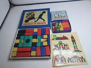 DEUX JEUX ANCIENS DE CONSTRUCTIONS EN BOIS "LES BOIS DE MEGEVE/LILLIPUT F.N" mat - Imagen 1 de 5
