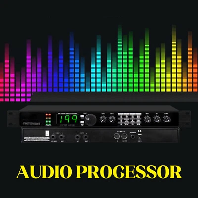 2024 Pro Digital Reverb Multi Effect Dsp Processor Audio Equalizer Vocal Mic - Image 1 of 4