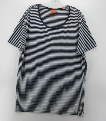 Camisa Scotch Soda Hombres XL Azul Blanco Pullover Rayas Camiseta Náutica Elastizada Foto 1 de 4