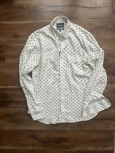 Bonobos Everyday Shirt Slim Medium - White/Blue Diamond Print - Picture 1 of 2