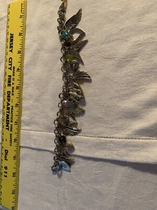 KIRKS FOLLY Peace Dove And Angel Wings Charm Bracelet Silver tone - Picture 1 of 8