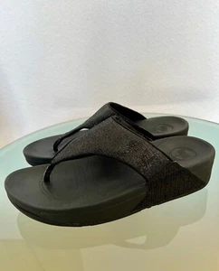 FITFLOP LULU Pantolette mit viel Glitter, 39 schwarz - Bild 1 von 3
