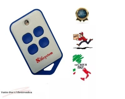 RADIOCOMANDO UNIVERSALE CANCELLO 30.875 4 CANALI CLONEQ AF SILISYSTEM MADE ITALY