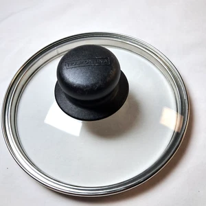 Tramontina Clear Glass Lid 5-3/8" Inner Lip 5-7/8" Outer Edge Round Handle - Picture 1 of 7