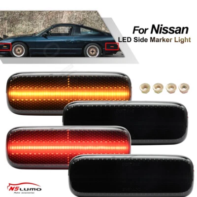 Luces de señalización LED ahumadas delanteras + traseras para Nissan 240SX S13 1989-1994 Foto 1 de 4