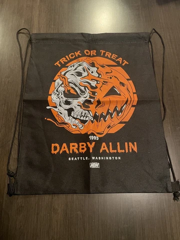 All Elite Crate Exclusive Darby Allin Trick or Treat Drawstring Bag AEW Free S/H Cover
