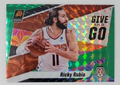 2019-20 Mosaic Basketball Give And Go Green Mosaic Ricky Rubio #12 Phoenix Suns - Image 1 of 2