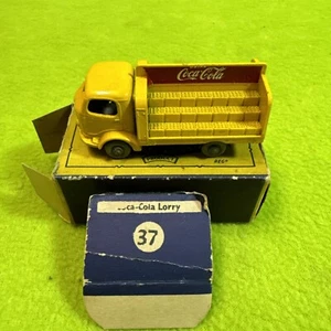 Vintage No. 37 Matchbox Moko Lesney Coca-Cola Lorry Truck with Box Excellent - Picture 1 of 9