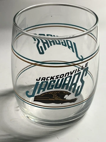 Vintage Jacksonville Jaguars Drinking Glass-NFL Licensed-Round Bottom Cover