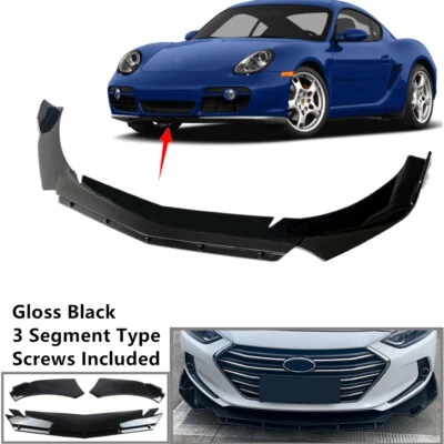 Universal Fit For Porsche Cayman 06-08 Front Bumper Spoiler Splitter 2 Layer Foto 1 de 4