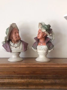 Pr. Terracotta Busts antique ,signed. - Picture 1 of 2