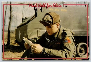 Correo postal llamada para maniobras uniformes militares de Elvis en Alemania madera Belleau - Imagen 1 de 2