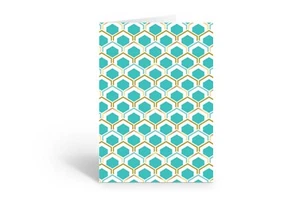 Tarjeta de notas en blanco con patrón azulado - 10 tarjetas y sobres - B14354 - Imagen 1 de 2