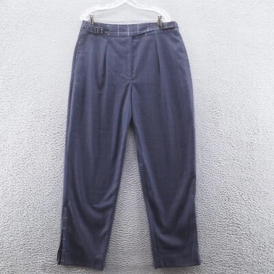 Pantalones James Rag & Bone para mujer mini cuadros de lana 14 azul marino cremallera plisada al tobillo NUEVO Foto 1 de 4