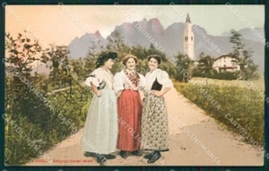 Belluno Cortina d'Ampezzo Costumi cartolina QT1233 - Picture 1 of 2