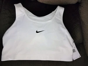 NIKE WOMEN'S DRI-FIT SWOOSH SPORTS BRA 2.0 #CJ5949-100 - SIZE XXL - WHITE - NWT - Picture 1 of 4