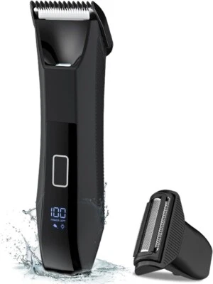 2-in-1 Electric Body Trimmer for Men, IPX7 Waterproof Ball/Pubic/Groin Shaver - Image 1 of 4