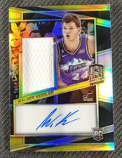 Walker Kessler 2022-23 Panini Spectra Rookie Patch On Card Auto /199 RC Jazz
